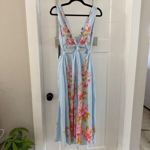 chinese dress ladies Princess Polly Women's Frederica Plunge Neck Maxi Dress - Blue